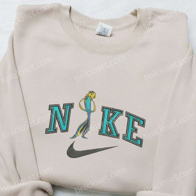 Angie x Nike Cartoon Embroidered Hoodie Disney Characters Sweatshirt Custom Design