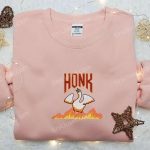 Angry Silly Goose Honk Embroidered Shirt – Funny Animal Design