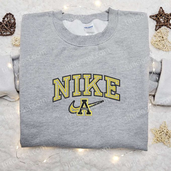 Appalachian x Nike Embroidered Hoodie & Shirt: Best Family Gift Nike Inspired Trendy Designs