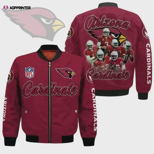 Arizona Cardinals Bomber Jacket 3D Printed Personalized Football For Fan