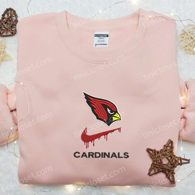 Arizona Cardinals Nike Swoosh Drip Shirt & NFL Sports Embroidered Hoodie – Best Gift Idea