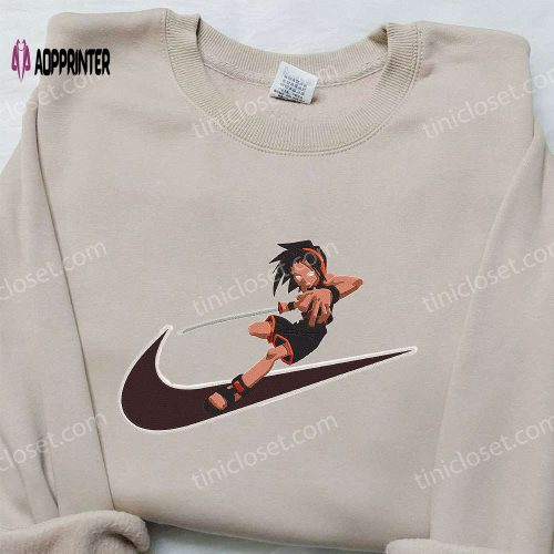 Monkey D Luffy x Nike Swoosh Hoodie: Anime Embroidered One Piece & Nike Inspired Shirt