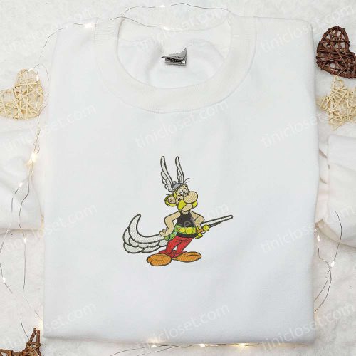 Stylish Asterix Embroidered Shirt: Upgrade your Wardrobe with this Unique High-Quality Design!