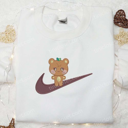 Ateez Jjongbear Embroidered Shirt: Stylish K-pop Merch for Ateez Fans