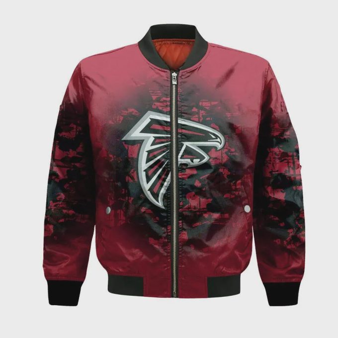 Atlanta Falcons Bomber Jacket 3D Printed Camouflage Vintage