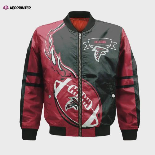 Atlanta Falcons Bomber Jacket 3D Printed Curve Style Custom Text And Number