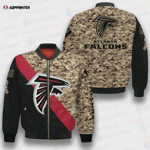 Atlanta Falcons Bomber Jacket 3D Printed Camouflage Vintage