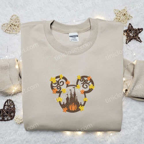 Autumn Leaf Fall Mickey Embroidered Shirt Halloween Sweatshirt & Disney Hoodie