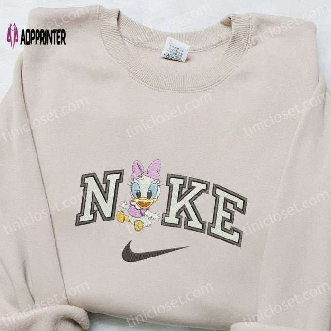 Adorable Baby Daisy Duck x Nike Cartoon Embroidered Shirt – Disney & Nike Inspired