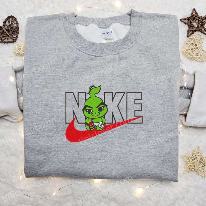 Baby Grinch x Nike Movie Embroidered Tshirt The Grinch Shirt Nike Inspired Tee