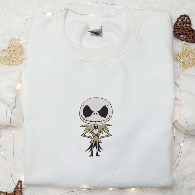 Baby Jack Skellington Embroidered Sweatshirt – Nightmare Before Christmas Hoodie: Best Halloween Gift Ideas