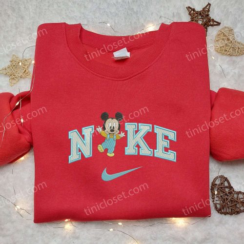 Baby Mickey Mouse x Nike Embroidered Shirt – Cartoon Disney Shirt