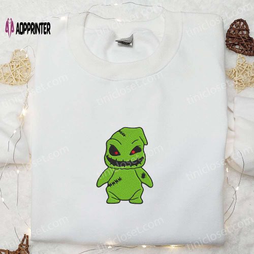 Baby Oogie Boogie Embroidered Sweatshirt: Nightmare Before Christmas Hoodie Best Halloween Gift Ideas