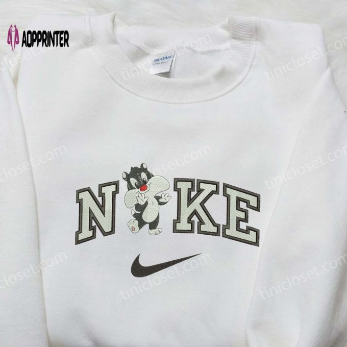 Custom Baby Sylvester x Nike Embroidered Shirt – Cartoon Disney Looney Tunes & Merrie Melodies