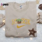 Baby Yoda Coffee x Nike Embroidered Shirt – Custom Star Wars Tee