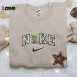 Baby Yoda Flower & Movie Cartoon Star Wars Nike Embroidered Shirt