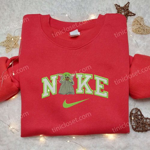 Nike Baby Yoda Woman Embroidered Shirt – Star Wars Swoosh Tee