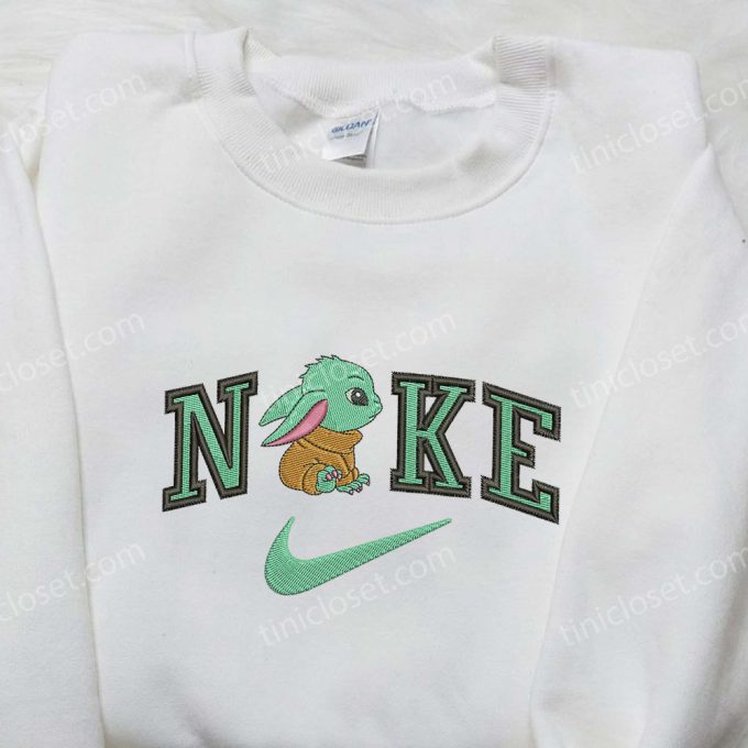 Baby Yoda x Nike Embroidered Shirt – Star Wars Disney Inspired