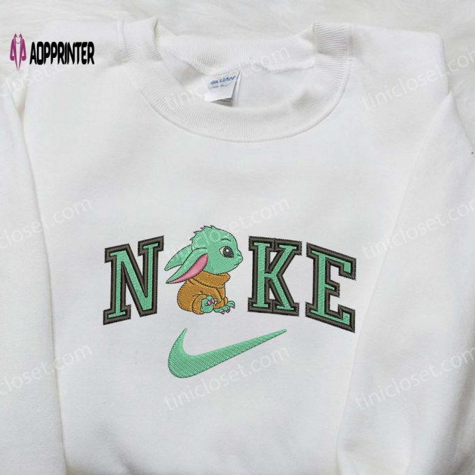 Baby Yoda x Nike Embroidered Shirt – Star Wars Disney Inspired