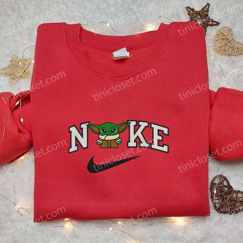 Baby Yoda x Nike Embroidered Hoodie: Star Wars & Nike Inspired Shirt