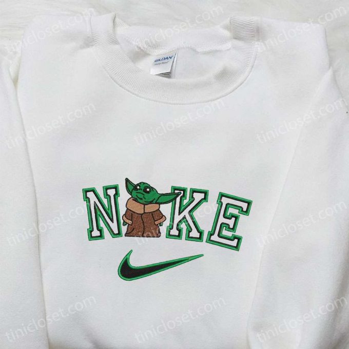 Baby Yoda x Nike Star Wars Movie Embroidered Shirt – Unique Nike Inspired Design