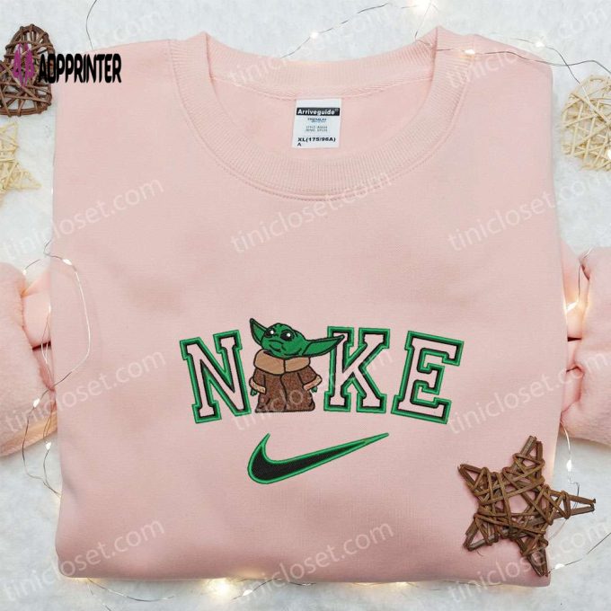 Baby Yoda x Nike Star Wars Movie Embroidered Shirt – Unique Nike Inspired Design