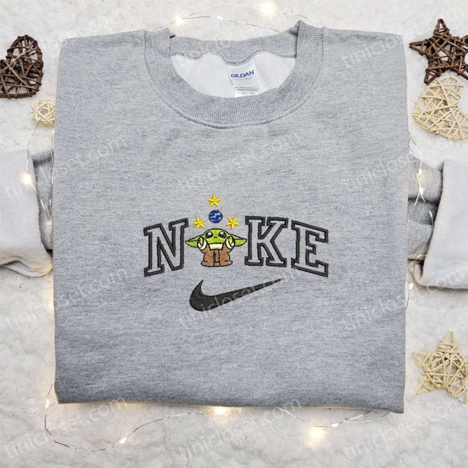 Baby Yoda x Nike Movie Embroidered Sweatshirt & Custom T-shirt: Best Birthday Gift Ideas