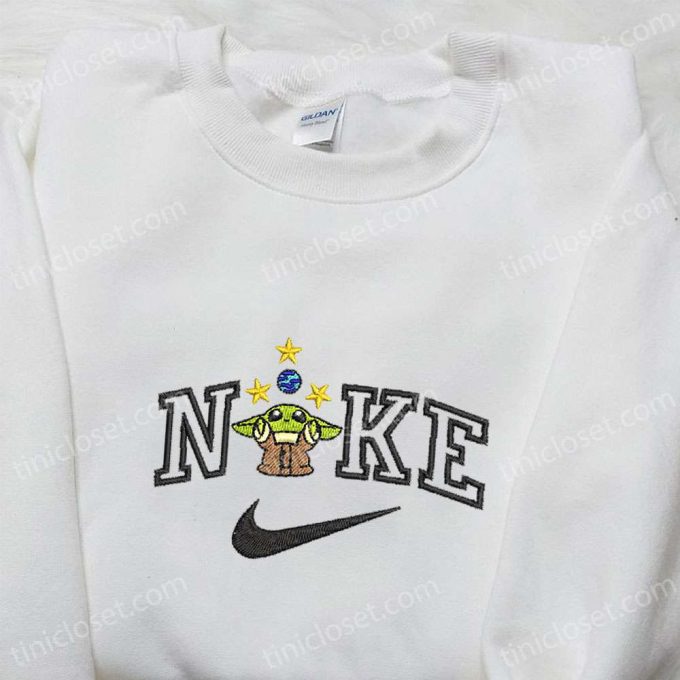 Baby Yoda x Nike Movie Embroidered Sweatshirt & Custom T-shirt: Best Birthday Gift Ideas