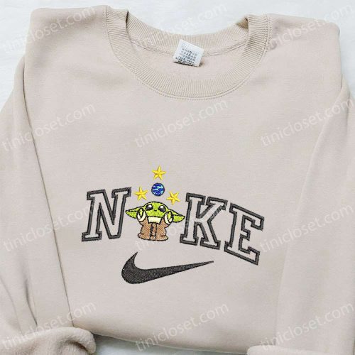 Baby Yoda x Nike Movie Embroidered Sweatshirt & T-shirt: Best Custom Birthday Gift Ideas