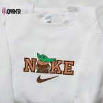 Baby Yoda x Nike Movie Embroidered Tshirt: Nike Inspired Shirt Perfect Family Gift