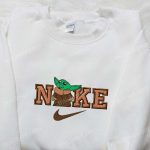 Baby Yoda x Nike Movie Embroidered Tshirt: Nike Inspired Shirt Perfect Family Gift