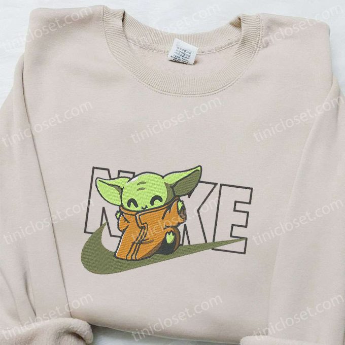 Baby Yoda x Nike Movie Embroidered Tshirt – Star Wars Inspired Shirt