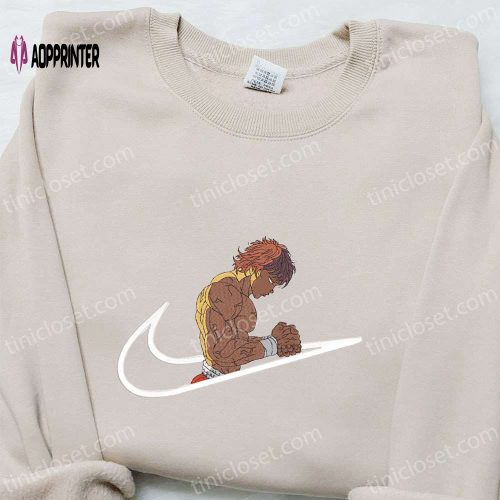 Baki Hanma x Nike Swoosh Anime Embroidered Shirt – Grappler Inspired Nike Shirt