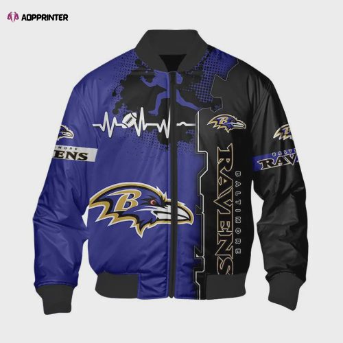 Baltimore Ravens Eagles Pattern Bomber Jacket