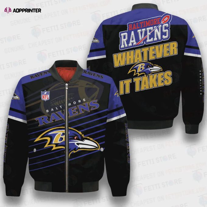 Baltimore Ravens National Football League 3D Bomber Jacket SH1