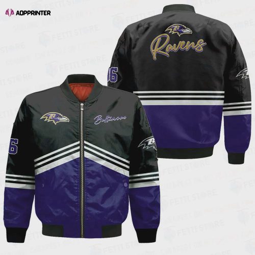 Baltimore Ravens – National Football League AOP Bomber Jacket V2