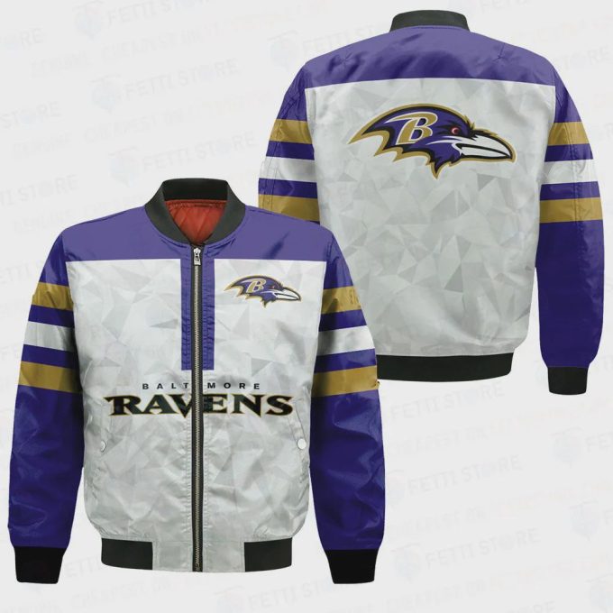 Baltimore Ravens NFL 2023 Starter Thursday Night Gridiron Raglan Unisex Bomber Jacket V6