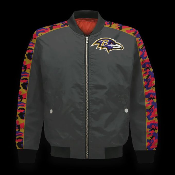 Baltimore Ravens NFL 2023 Starter Thursday Night Gridiron Unisex Bomber Jacket V7