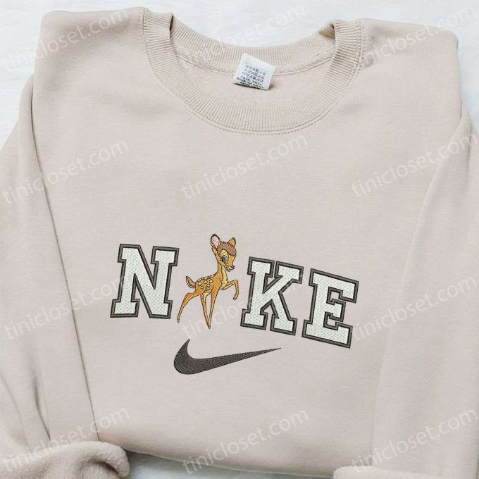 Bambi x Nike Cartoon Embroidered Sweatshirt – Disney Shirt Nike Inspired Design