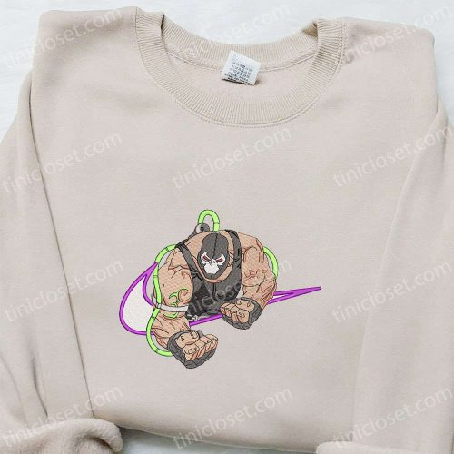 Bane x Nike Swoosh Movie Embroidered Sweatshirt – Batman & Nike Inspired Shirt