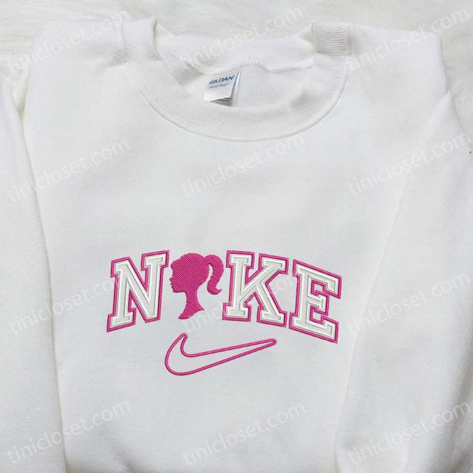 Barbie x Nike Cartoon Embroidered Shirt: Best Nike Inspired Birthday Gift