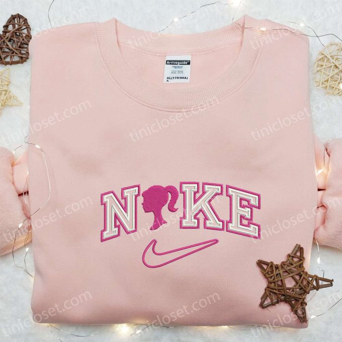 Barbie x Nike Cartoon Embroidered Shirt: Best Nike Inspired Birthday Gift