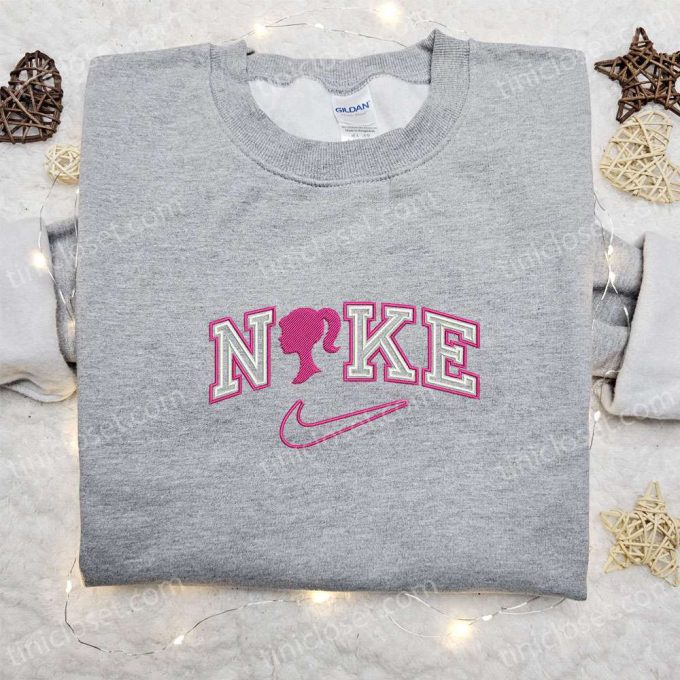 Barbie x Nike Cartoon Embroidered Shirt: Best Nike Inspired Birthday Gift