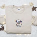 Baseball Mascot Embroidered Shirt & Sports Hoodie: Best Gift Idea for Sports Fans