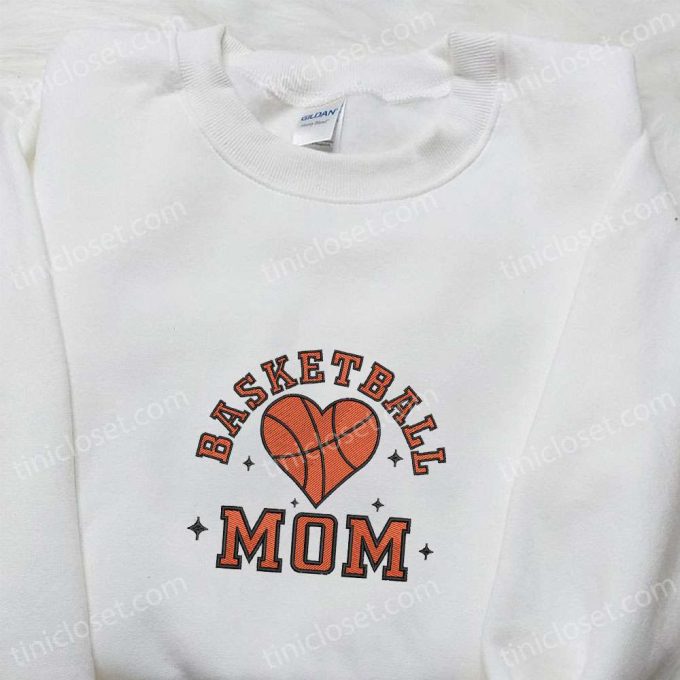 Sports Embroidered Hoodie & Basketball Mom T-shirt: Perfect Mother’s Day Gift Ideas