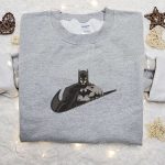 Batman x Nike Swoosh Movie & DC Comic Inspired Embroidered Shirt Nike Inspired Shirt