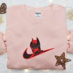 Batman x Nike Swoosh Movie Sweatshirt: DC Comic & Nike Inspired Embroidered Shirt