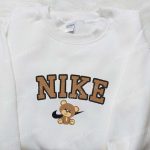 Bear x Nike Cartoon Embroidered Tshirt: Best Nike-Inspired Birthday Gift Idea