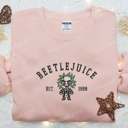 Beetlejuice Est 1988 Embroidered Shirt: Best Horror Movie & Halloween Gift for Family