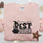 Spook-tacular Witches Embroidered Shirt: Best Halloween Gift for Family